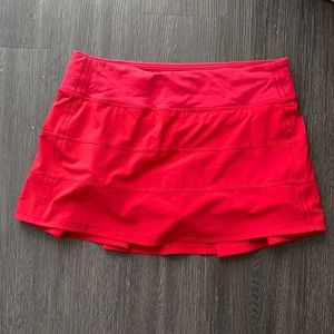Lululemon Pace Rival Skirt, Red, Size 8